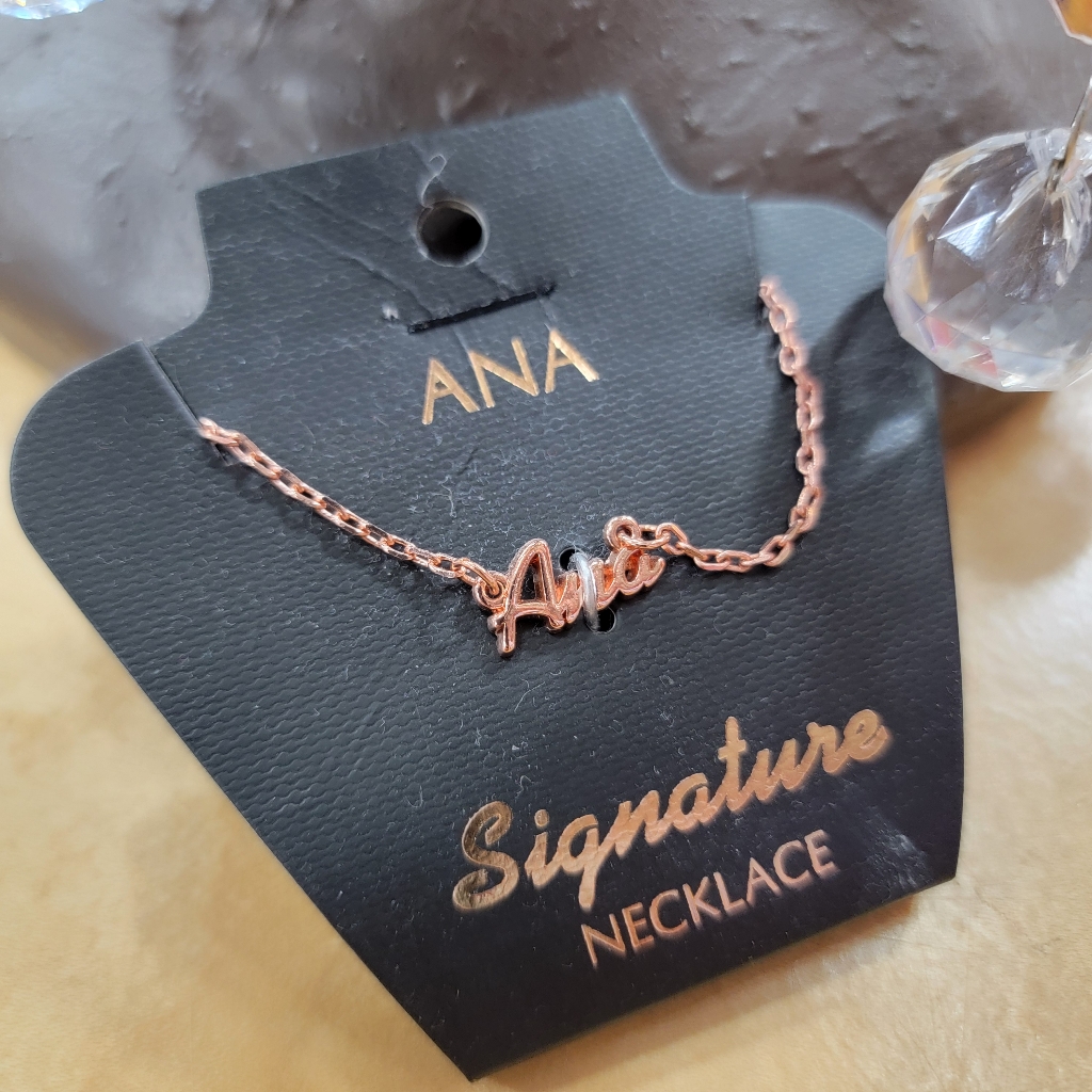 Ana Personalized Name Necklace In Rose Gold